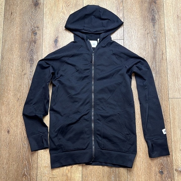 Adidas x Reigning Champ Sweaters - Adidas x Reigning Champ Black Ribbed Hoodie Size M